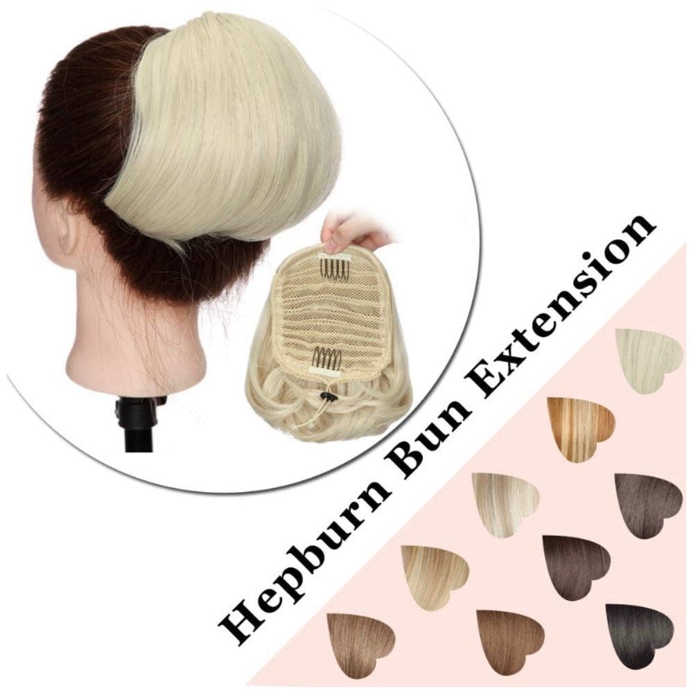 NWT Bleach Blonde Audrey Hepburn Faux Bun